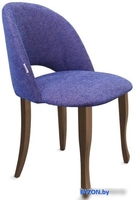 Стул Sheffilton SHT-ST34/S122 (синий мираж/темный орех/черный муар) - фото