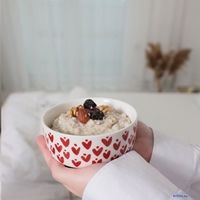 Блюдо AksHome Love Print 11x6 (красный принт) - фото2