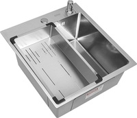 Кухонная мойка ARFEKA Eco AR мойка 450*500, коландер G, дозатор Satin Decor - фото2
