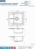 Кухонная мойка Berg Hobart BRQ2211A - фото2