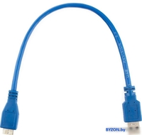 Кабель Cablexpert CCP-mUSB3-AMBM-1 USB Type A - microUSB Type B (0.3 м, синий) - фото