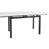 Кухонный стол Signal GD-017 GD017BC110 (белый мрамор/черный матовый) - фото