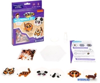 Аквамозаика Bondibon Аквамозаика 3D 3 фигуры Обезьянка, тигр, панда ВВ5253 - фото2