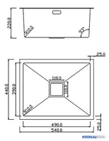 Кухонная мойка Roxen Uno 560210-54B - фото2