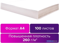 Набор белого картона BRAUBERG Для подшивки документов 124877 (100 л) - фото2