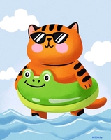 Алмазная мозаика Феникс+ Кот на море 70796 - фото, картинка Алмазная мозаика Феникс+ Кот на море 70796 - фото