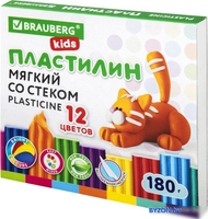 Пластилин восковой BRAUBERG Kids 106495 (12 цв) - фото
