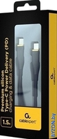 Кабель Cablexpert CC-USB2S-CMCM-1.5M-BK USB Type-C - USB Type-C (1.5 м, черный) - фото2