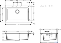 Кухонная мойка Hansgrohe S51 S510-F660 Zlewozmywak nablatowy 660 43313380 (серый бетон) - фото2