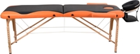 Массажный стол Atlas Sport складной 2-с деревянный 70 см (черно-оранжевый) - фото2