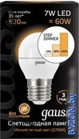 Светодиодная лампа Gauss E27 7 Вт 2700 К [105102107-S] - фото2