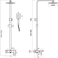 Душевая система Savol S-SUS5003 - фото2