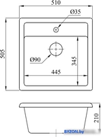 Кухонная мойка БелЭворс Rio (грей) - фото2