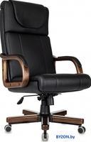 Офисное кресло Бюрократ T-9933Walnut (черный, экокожа) - фото