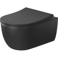 Унитаз Bocchi V-Tondo Rimless 1416-004-0129 (черный матовый) (без сиденья) - фото