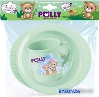 Тарелка для кормления Полимербыт Polly Мамино счастье! 4342222 - фото
