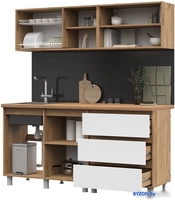 Готовая кухня Стендмебель Хелен 1.7 (белый/дуб крафт золотой) - фото2