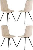 Стул Бюрократ CH-K1 4 шт (бежевый Holland 06/черный) - фото