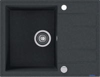 Кухонная мойка Kernau KGS V 4565A 1B1D Black Metallic - фото