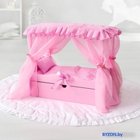 Кроватка для кукол Leader Toys Diamond Princes c царским балдахином 72219 (розовый) - фото2