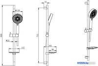 Душевой гарнитур Aquatek AQ2031MB (черный матовый) - фото2
