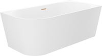 Ванна Wellsee Excellence Pro 140x70 28760904R (пристенная ванна (правая) белый глянец, экран, ножки, сифон-автомат золото) - фото2