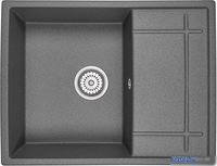 Кухонная мойка Granula 6501 (графит) - фото