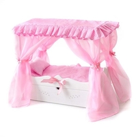 Кроватка для кукол Leader Toys Diamond Princes c царским балдахином 71219 (белый) - фото