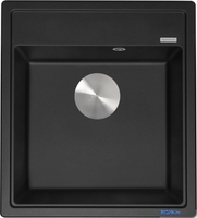 Кухонная мойка ZorG Rock 46 Premium black metallic - фото2