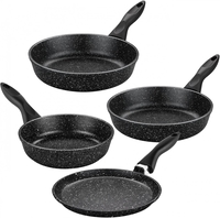 Набор сковород Elan Gallery Гармония вкуса 120112+4 (черный мрамор) - фото2
