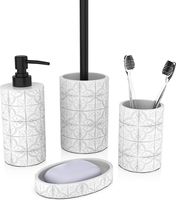 Набор стаканов для зубной щетки и пасты FORA Patchwork FOR-PCH044 - фото2