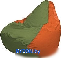 Кресло-мешок Flagman Груша Мега XXXL Г3.1-227 (оливковый/оранжевый) - фото