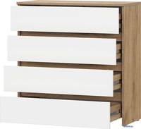 Комод NN мебель МС Некст К 4 ящика (дуб золотой/белый) - фото2, картинка2 Комод NN мебель МС Некст К 4 ящика (дуб золотой/белый) - фото2