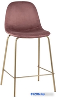 Стул Stool Group Валенсия SN полубарный OS-001CB HLR-44 (велюр розовый/золотые ножки) - фото