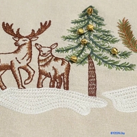 Дорожка на стол Tkano Celebrations New Year Essential TK24-TR0006 (бежевый/коричневый) - фото2