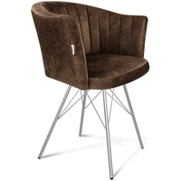 Стул с подлокотниками Sheffilton SHT-ST42-1/S37 (кофейный трюфель/хром лак) - фото