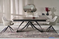 Кухонный стол Halmar Hilario 180-260/90/75 (орех/черный) - фото