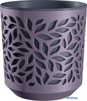 Кашпо La Decoro Leaves КШ-9571 (слива/антрацит) - фото