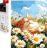 Алмазная мозаика Феникс+ Кот и ромашки 70817 - фото2