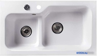 Кухонная мойка Belux SG-REC-DUO 8045 (белый кварц) - фото