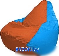 Кресло-мешок Flagman Груша Супер Мега 4XL Г5.1-221 (оранжевый/голубой) - фото