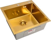 Кухонная мойка ARFEKA Eco AR 500*500 Gold PVD Nano Decor - фото