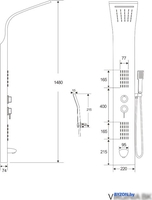 Душевая панель Cerutti Virginia BK CT9989 - фото2