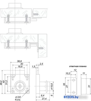 Замок мебельный Boyard Z148CP.1/22 - фото2