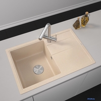 Кухонная мойка ZorG Rock 78 Premium beige - фото