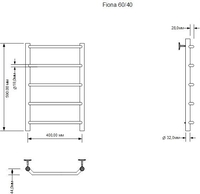 Полотенцесушитель Aquanet Fiona 60x40 281993 (правый) - фото2