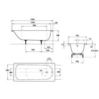 Ванна Kaldewei Eurowa 150x70 - фото2