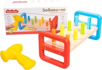 Развивающая игра Baby Toys Забивалка. Радужные столбики 70004 - фото2