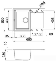 Кухонная мойка Elleci Easy 135 Espresso 78 - фото2