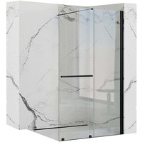 Душевая стенка Rea Cortis 120 (черный/прозрачное стекло) - фото